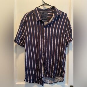 Denim & Flower Ricky Singh Striped Blue Shirt